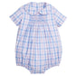 Little English Chest Smocked Bubble- Albany Plaid