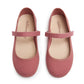 Alma Rosewood Canvas Mary Janes