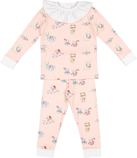 Girls I Believe In Magic Pajamas 3pc Santa & Unicorn Holiday Sleep Set XS  6-6X 