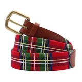 Smathers and Branson Christmas Plaid Children's Needlepoint Belt