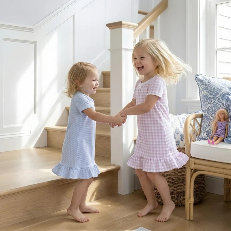 The Claire- Blush Gingham