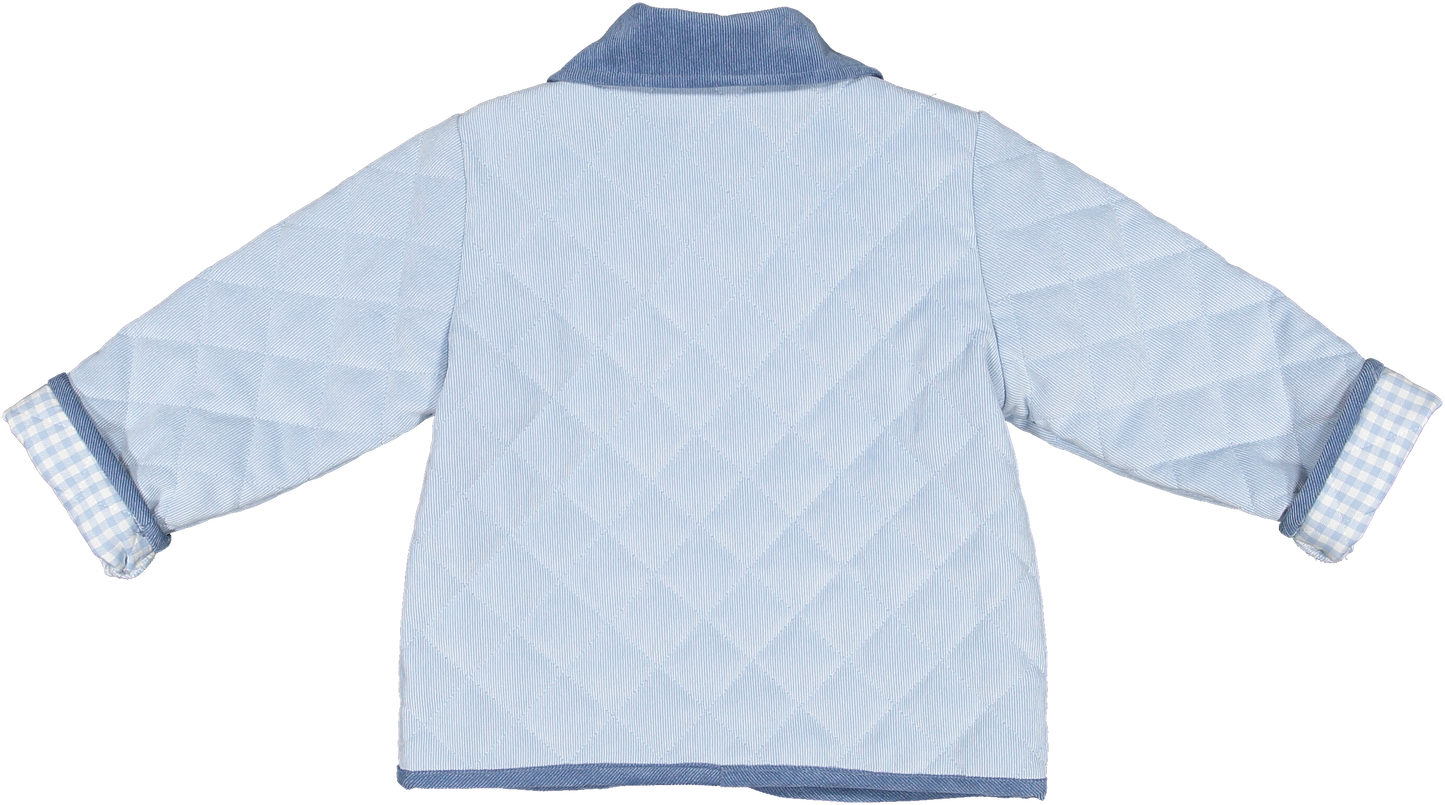 Sal and Pimenta Classic Blue Quilted Jacket