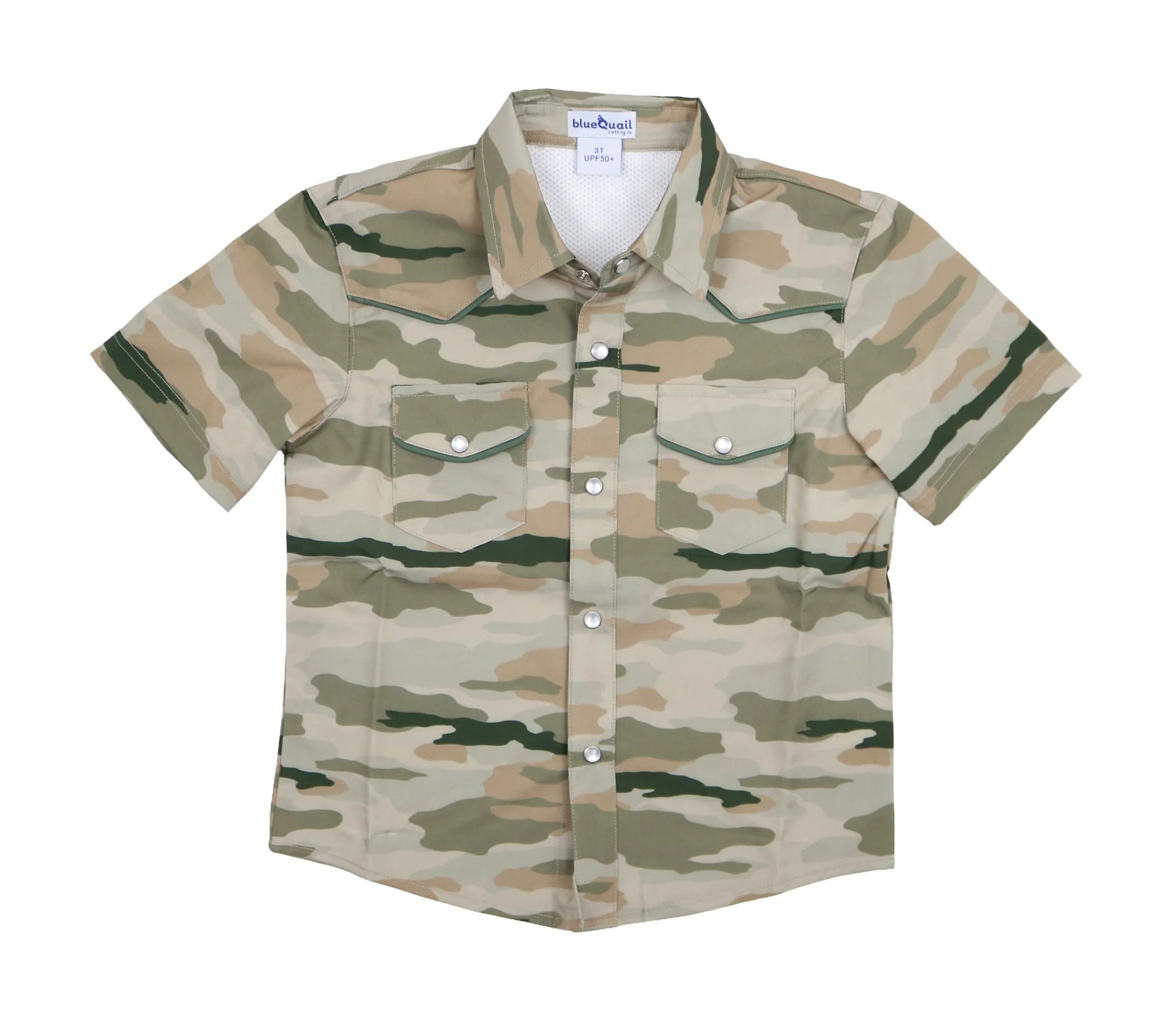 BlueQuail Classic Camo Pearl Snap Short Sleeve Shirt