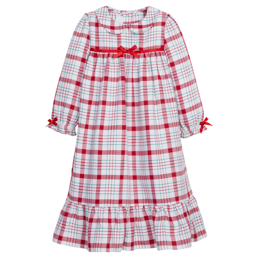 Little English Classic Nightgown- Holiday Plaid