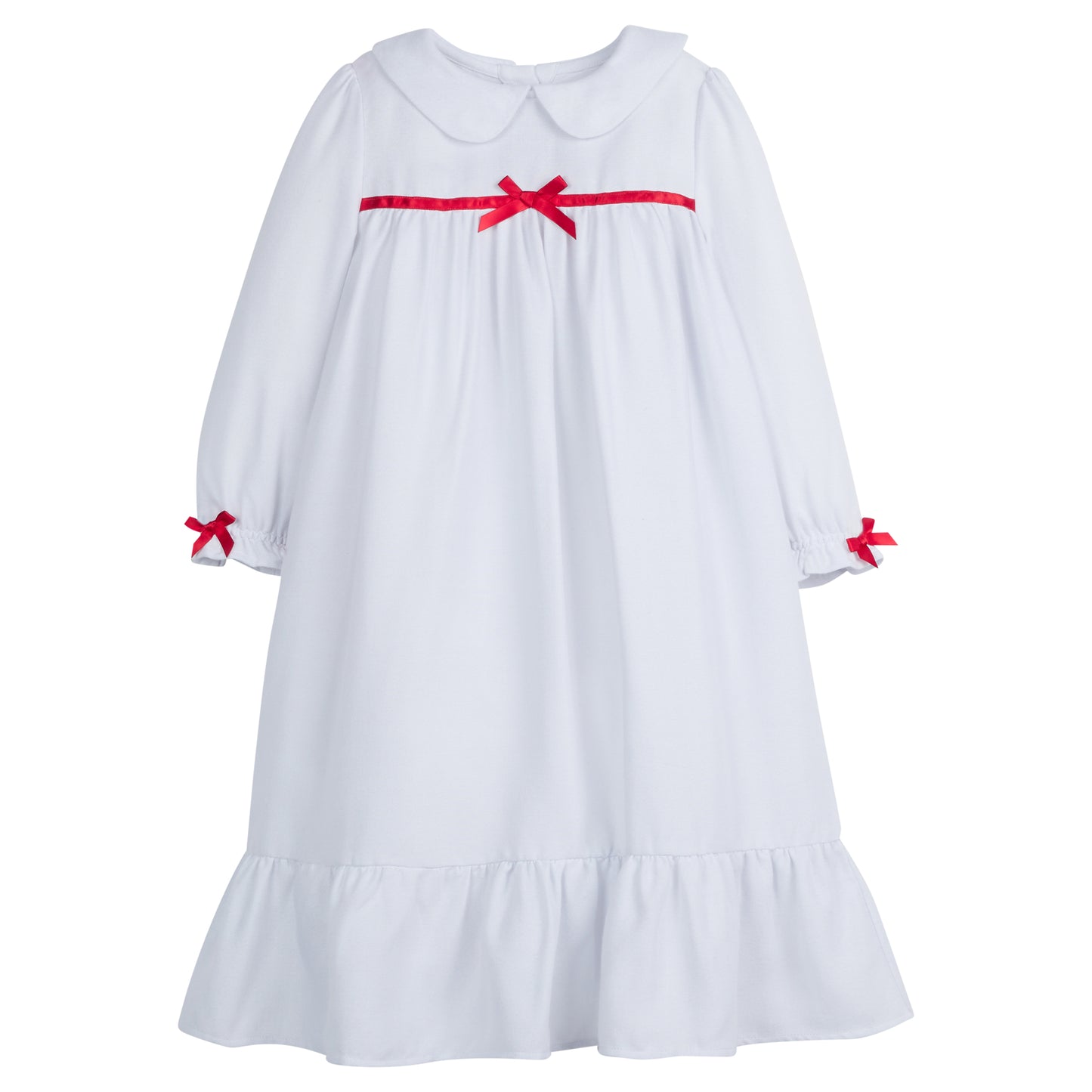 Little English Classic Nightgown - White with Red Bow