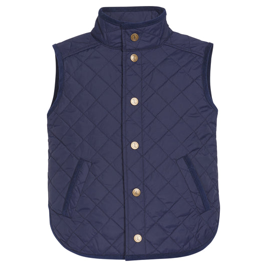 Little English Classic Quilted Vest - Navy