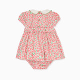 Red Floral Coco Baby Girl Hand Smocked Set