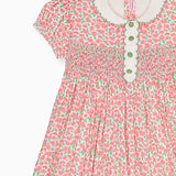 Red Floral Coco Hand Smocked Dress