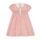 La Coqueta Red Floral Coco Hand Smocked Dress