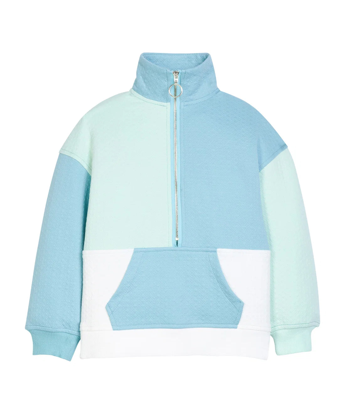 Bisby Color Block Pullover- Blue and Mint