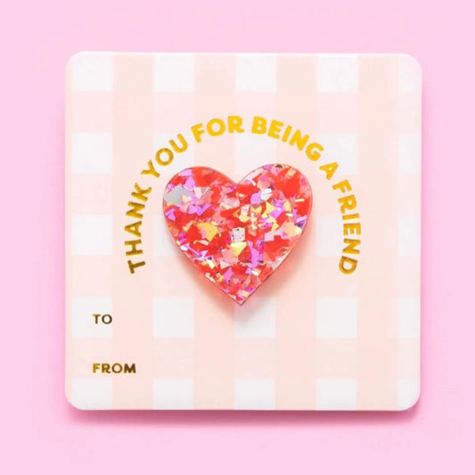 Taylor Elliott Designs Confetti Heart Pin Card