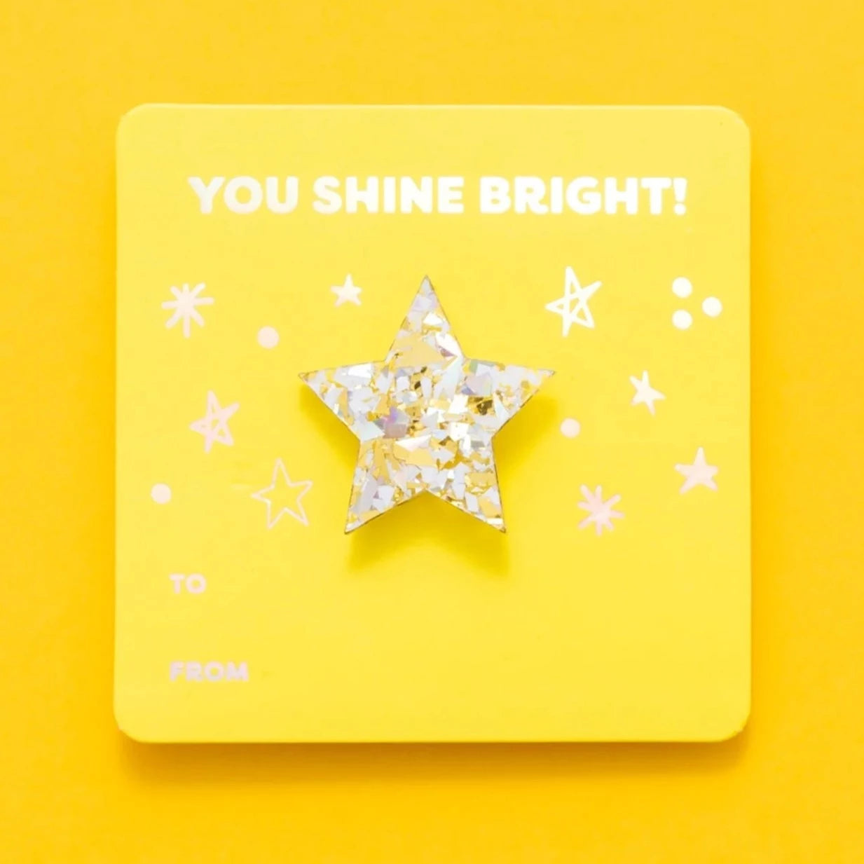 Taylor Elliott Designs Confetti Star Pin Card