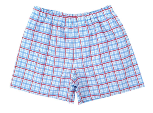 James and Lottie Patriotic Plaid Conrad Shorts