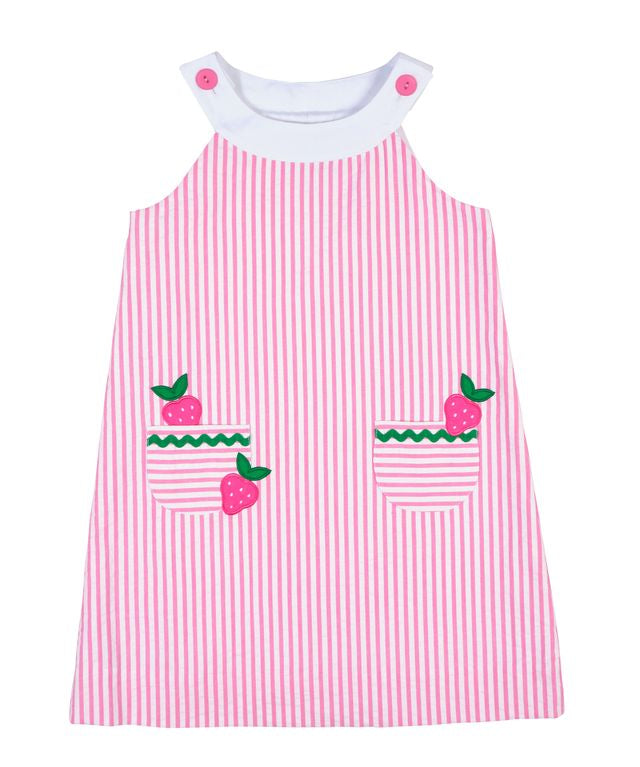 Florence Eiseman Seersucker Dress With Strawberries