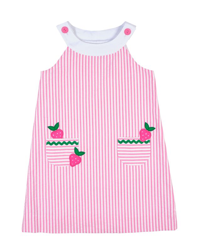 Florence Eiseman Seersucker Dress With Strawberries
