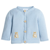 Blue Teddy Bear Crochet Sweater