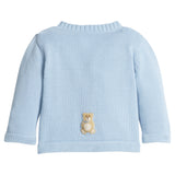 Blue Teddy Bear Crochet Sweater