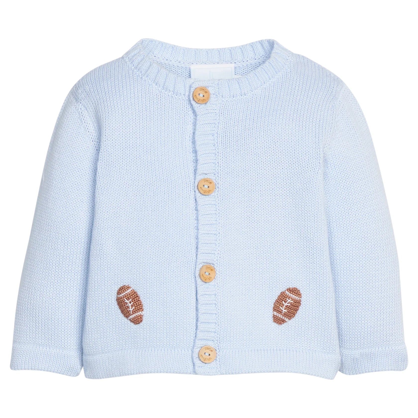 Little English Crochet Cardigan - Football