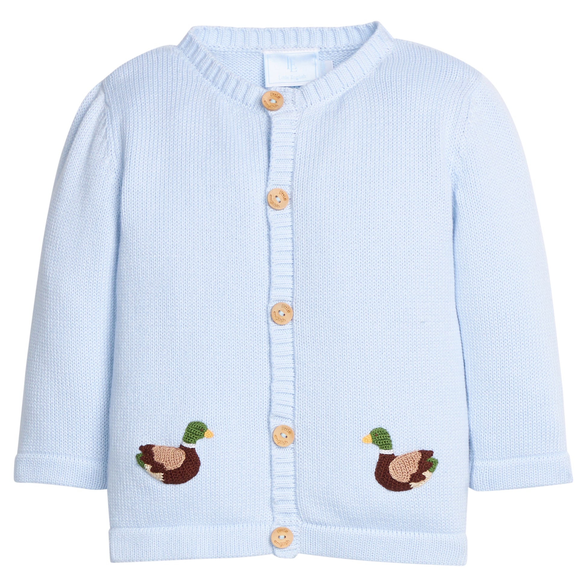 Little English Mallard Crochet Cardigan