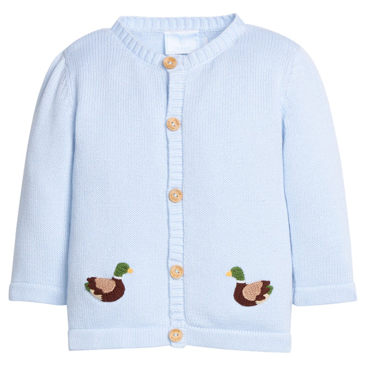 Little English Mallard Crochet Cardigan