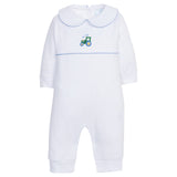 Embroidered Playsuit - Tractor