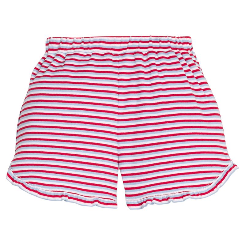 Little English Tulip Knit Short - Americana Stripe