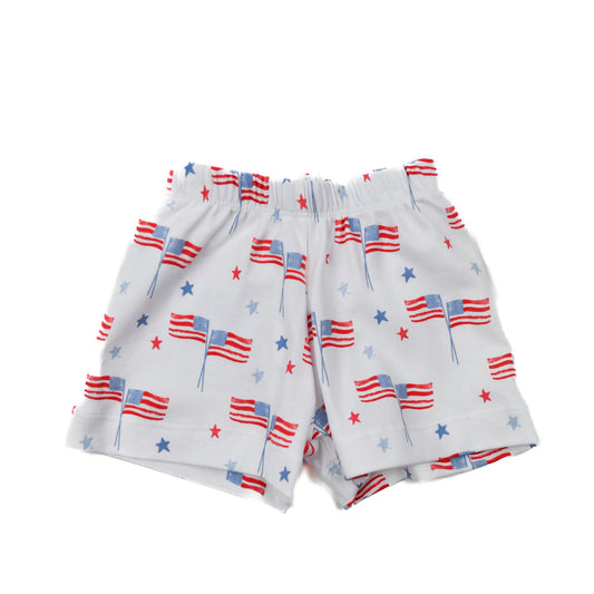 James and Lottie our country boys american flag shorts