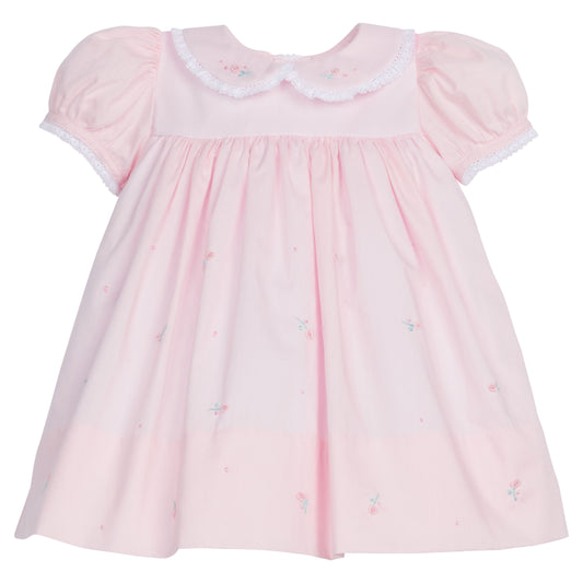 Little English Embroidered Grace Dress - Rose