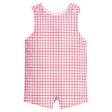 Little English Vintage Jon Jon- Red Windowpane