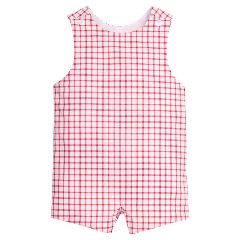 Little English Vintage Jon Jon- Red Windowpane