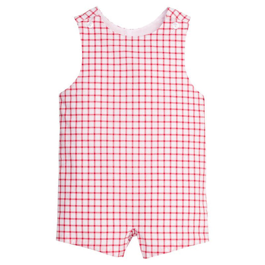 Little English Vintage Jon Jon- Red Windowpane