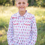 BlueQuail Nutcrackers Pearl Snap Long Sleeve Shirt