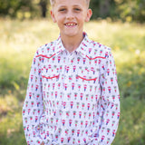 BlueQuail Nutcrackers Pearl Snap Long Sleeve Shirt