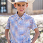 BlueQuail Brazos Plaid Polo Short Sleeve Shirt