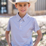 BlueQuail Brazos Plaid Polo Short Sleeve Shirt