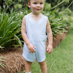 James and Lottie Blue and White Stripe Reed Jon Jon