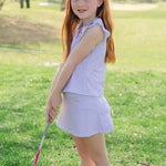 Lila and Hayes Margot Girls' Performance Skirt- Petal Party Lavender