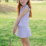 Lila and Hayes Margot Girls' Performance Skirt- Petal Party Lavender
