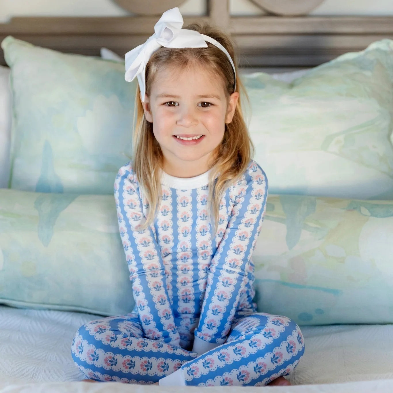 Lila and Hayes Ava Girls' Pajama Pant Set - Harvest Ribbon Floral