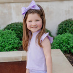 Lila and Hayes Ellie Girls' Sleeveless Performance Top- Lavender