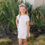 Lila and Hayes Sloane Girls' Short Sleeve Performance Top- White