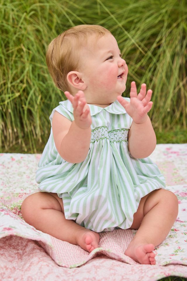 Sleeveless Barrington Bubble- Meriwether Stripe