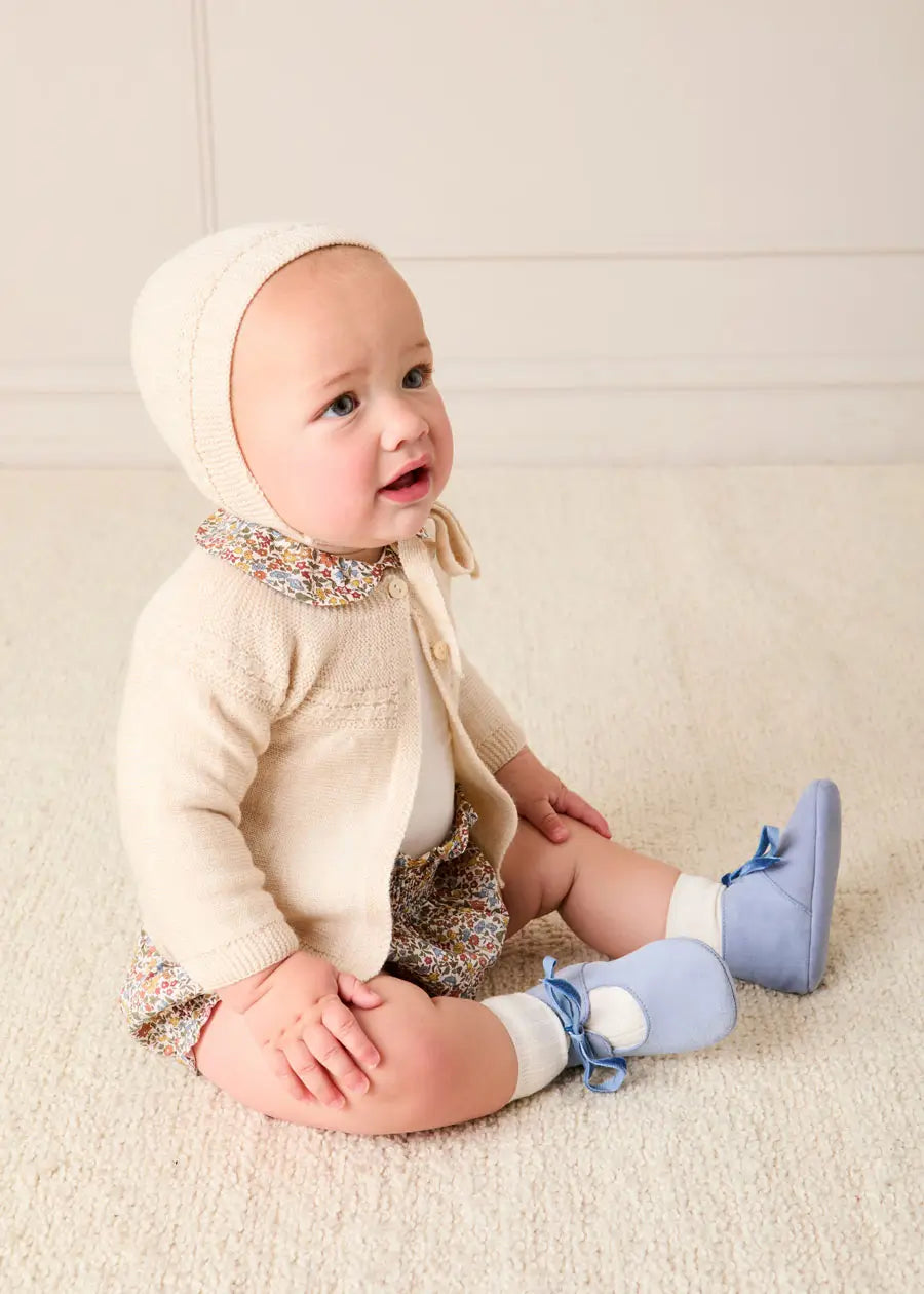 Marianne Floral Hand Smocked Bloomers in Toffee Made with Liberty Fabric