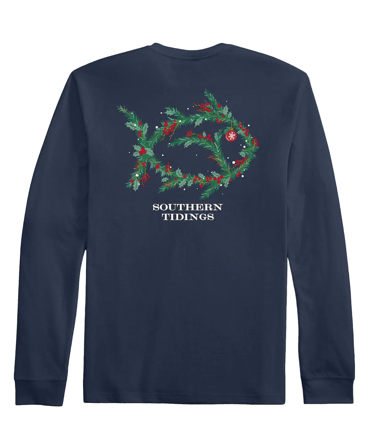 Southern Tide Holiday Skipjack Wreath Tee- Dress Blue