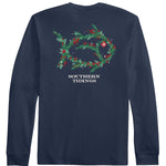 Southern Tide Holiday Skipjack Wreath Tee- Dress Blue