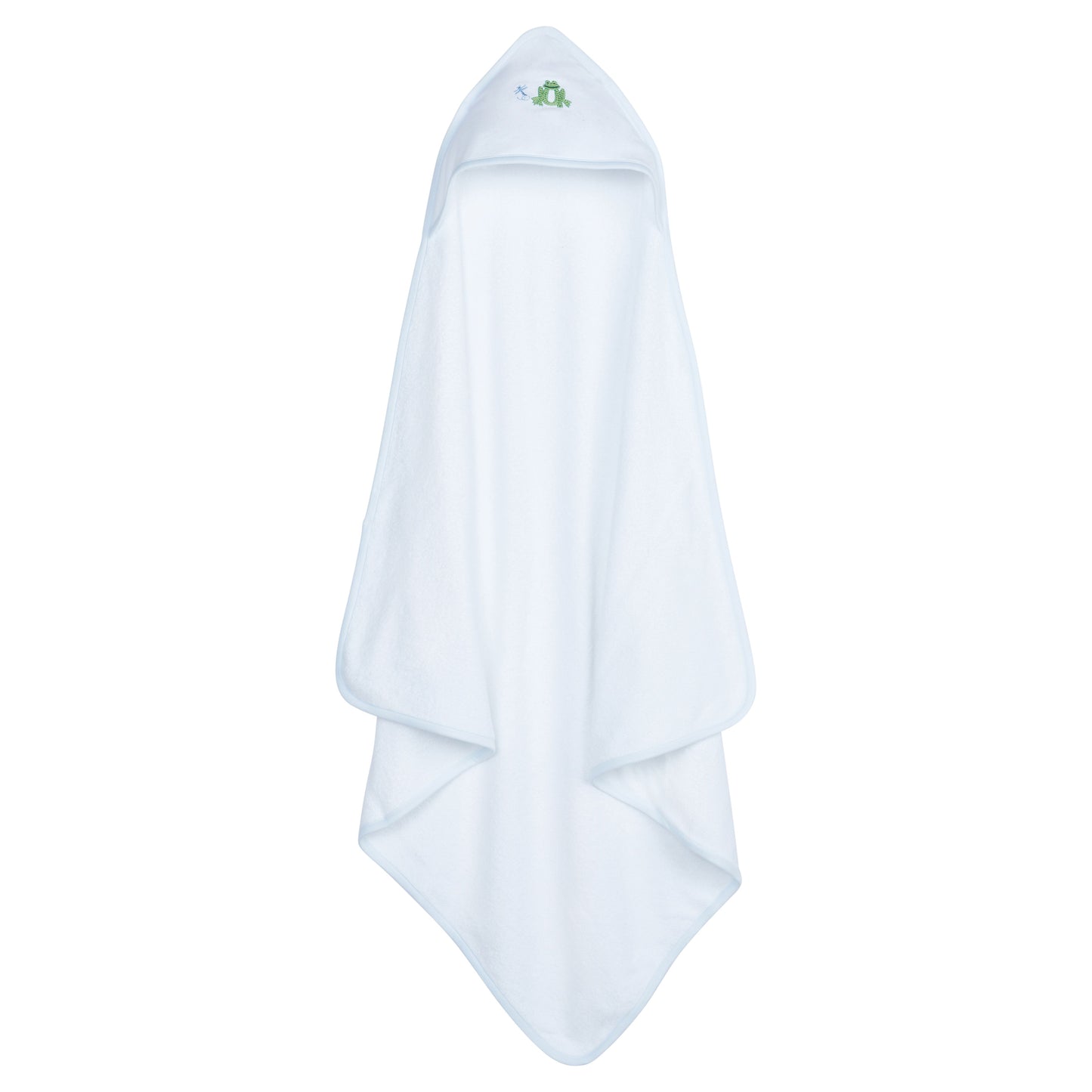Little English Hooded Towel - Blue Frog