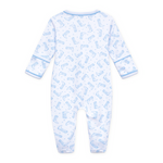 Magnolia Baby Darling Cowboy Boots Printed Footie- Light Blue