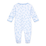 Magnolia Baby Darling Cowboy Boots Printed Footie- Light Blue