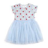 Sweet Wink Apple Gingham Short Sleeve Tutu Dress
