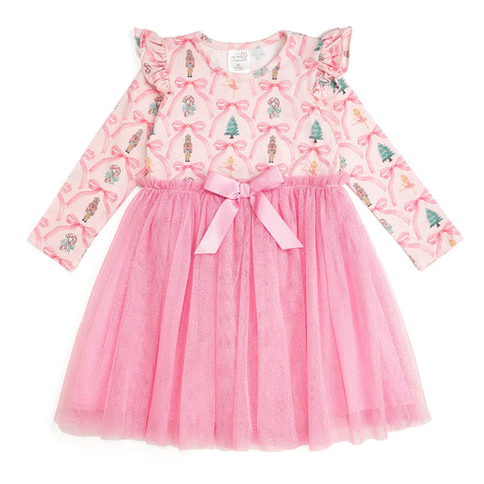 Sweet Wink Nutcracker Trellis Long Sleeve Tutu Dress
